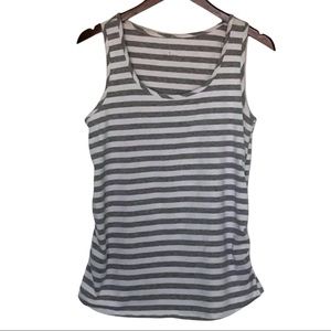Flutter and Kick large maternity tank top striped